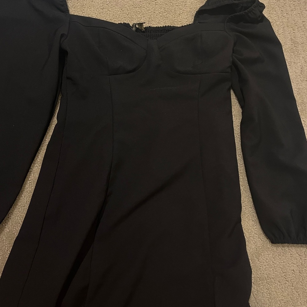 Chic One-Shoulder Black Dress